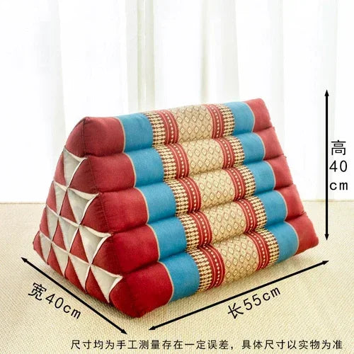 Thai kapok triangular cushion for home living room, sofa, large backrest, bay window, bedroom, waist pillow, tatami pillow