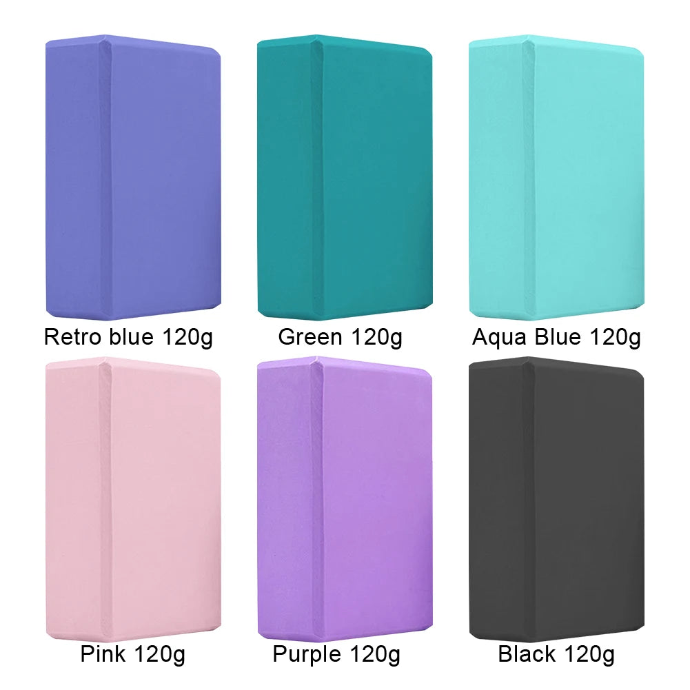 EVA Yoga Block Solid Color Yoga Balance Bricks Moisture-Proof High Density Yoga Blocks Body Shaping Yoga Blocks for Meditation