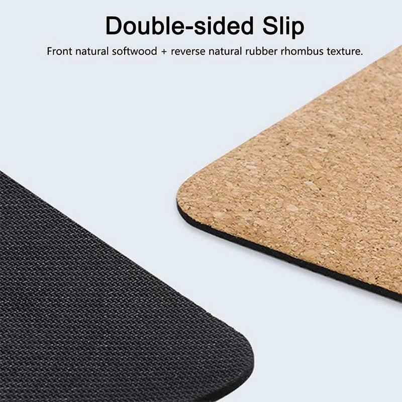 Natural Cork Rubber Yoga Mat Fitness Gym Sports Mats Pilates Exercise Pads Non-Slip Yoga Mats 183X66Cm