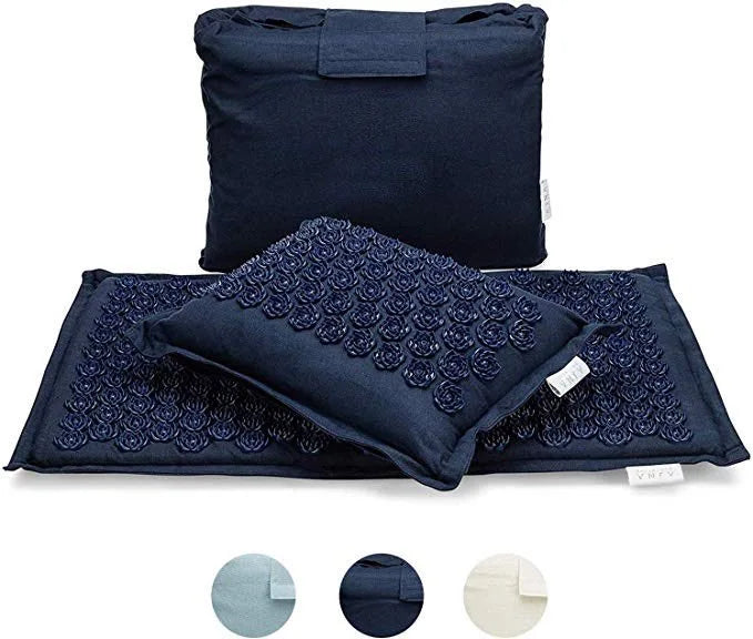 Nature Linen Coconut palm Massage Yoga mat sport pillow mat with bag Lotus Spike Acupressure Mat Cushion