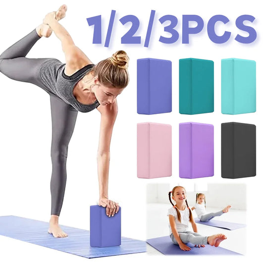 EVA Yoga Block Solid Color Yoga Balance Bricks Moisture-Proof High Density Yoga Blocks Body Shaping Yoga Blocks for Meditation