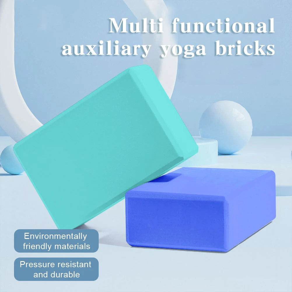 EVA Yoga Block Solid Color Yoga Balance Bricks Moisture-Proof High Density Yoga Blocks Body Shaping Yoga Blocks for Meditation