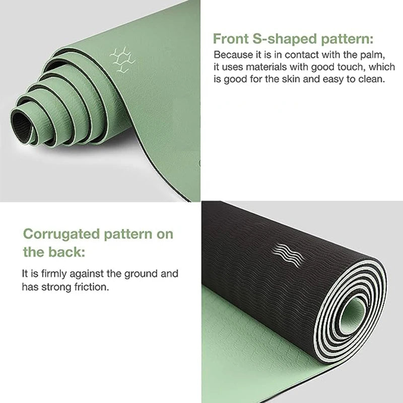 Two-Tone Non-Slip TPE Yoga Mat 6mm