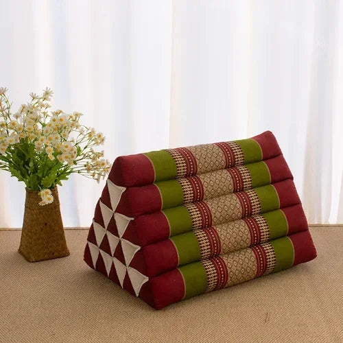 Thai kapok triangular cushion for home living room, sofa, large backrest, bay window, bedroom, waist pillow, tatami pillow