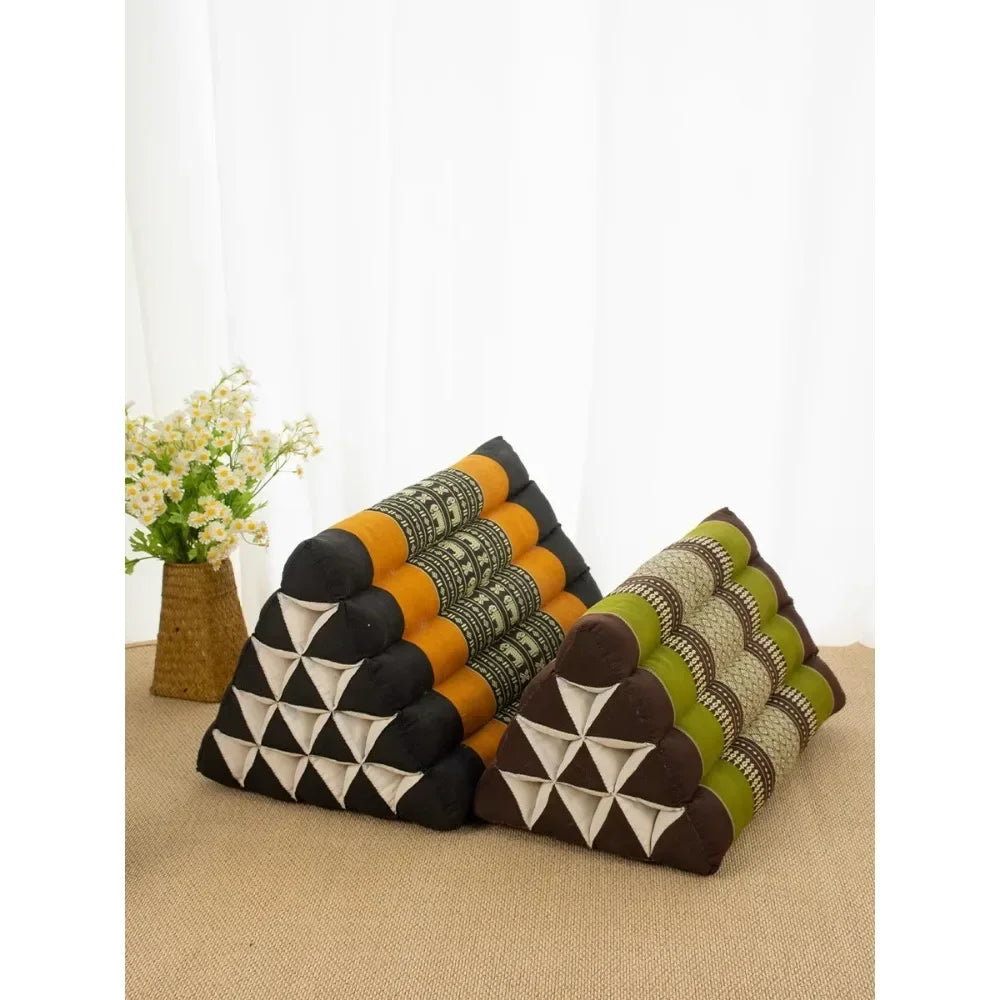 Thai kapok triangular cushion for home living room, sofa, large backrest, bay window, bedroom, waist pillow, tatami pillow