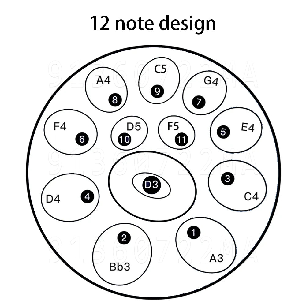 Handpan Drum D minor 22 inch tambor meditation instrument yoga music drum beginner steel tongue drum 440Hz 9/10/12 notes