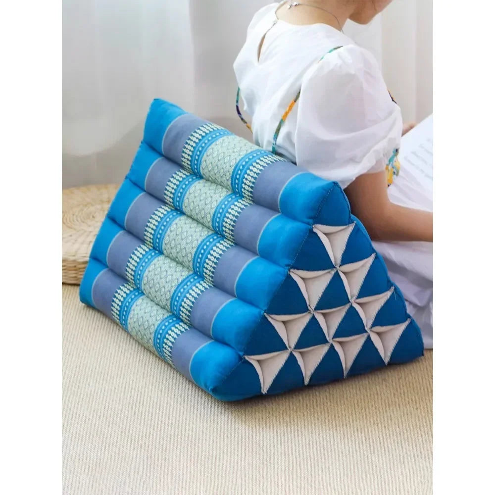 Thai kapok triangular cushion for home living room, sofa, large backrest, bay window, bedroom, waist pillow, tatami pillow