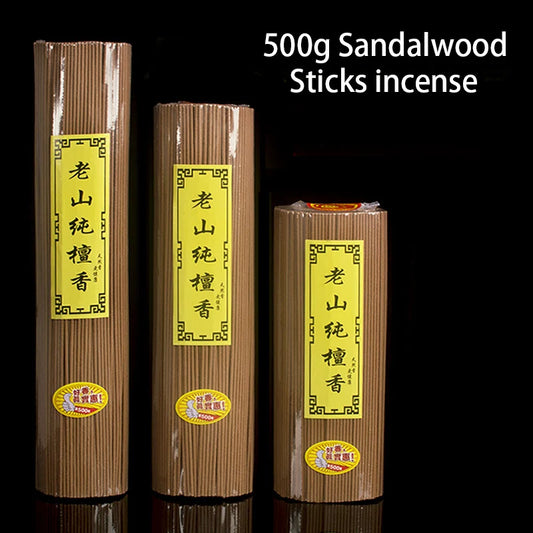 YXYMCF Natural 500g Sandalwood Sticks Incense 21cm/28cm/32cm Lying Stick Fragrance Home Room Pray Buddha Incense Aromatherapy