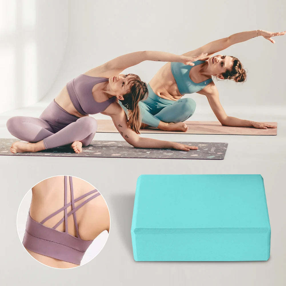 EVA Yoga Block Solid Color Yoga Balance Bricks Moisture-Proof High Density Yoga Blocks Body Shaping Yoga Blocks for Meditation