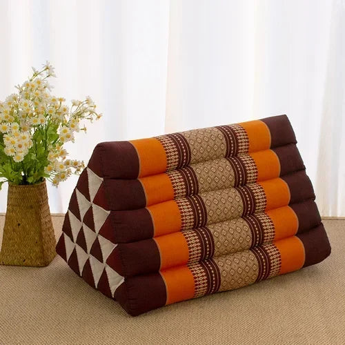 Thai kapok triangular cushion for home living room, sofa, large backrest, bay window, bedroom, waist pillow, tatami pillow