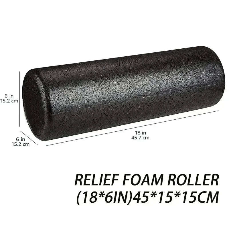 12/18/24IN Long High-Density Foam Roller for Back Pain Relief Yoga Portable Yoga for Body Building Training Deep Tissue Massage