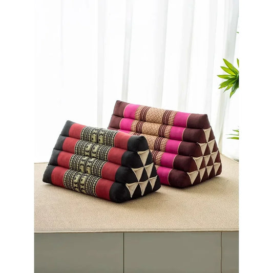 Thai kapok triangular cushion for home living room, sofa, large backrest, bay window, bedroom, waist pillow, tatami pillow