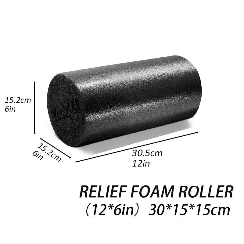 12/18/24IN Long High-Density Foam Roller for Back Pain Relief Yoga Portable Yoga for Body Building Training Deep Tissue Massage