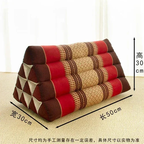 Thai kapok triangular cushion for home living room, sofa, large backrest, bay window, bedroom, waist pillow, tatami pillow